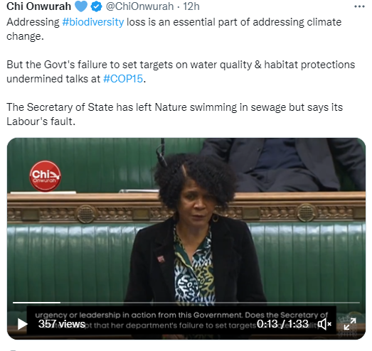 Tories have left Nature swimming in sewage but say its Labour’s fault!