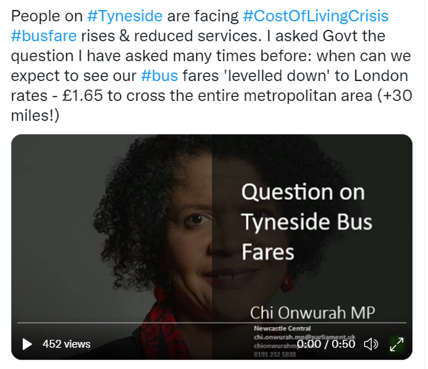 Bus fares on Tyneside