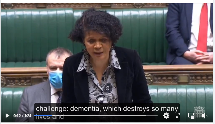 Chi Onwurah exposes another false Tory Promise, on Dementia research.