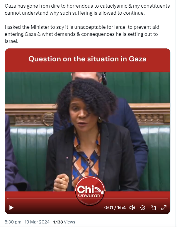 The situation in Gaza has gone from dire to horrendous to cataclysmic, and my constituents do not understand why it is being allowed to continue