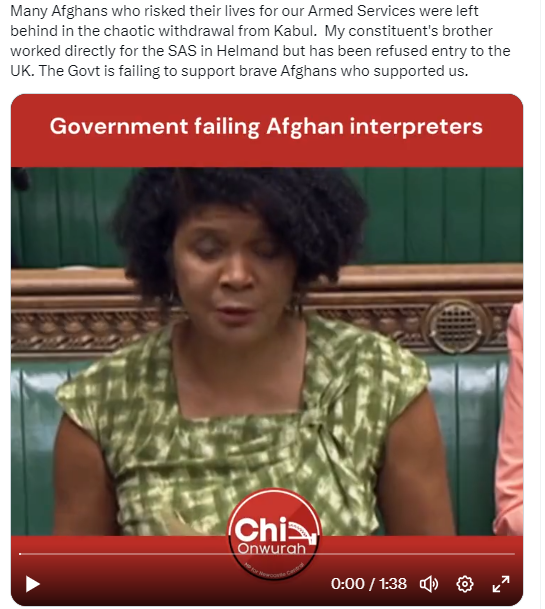 Government failing to help brave Afghans who supported our Forces