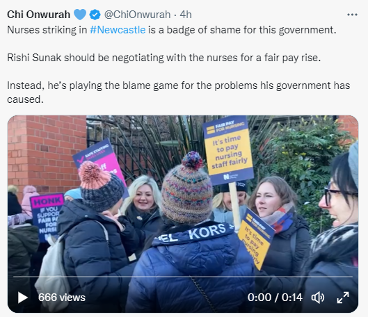 Rishi Sunak should be negotiating with the nurses on a fair pay rise